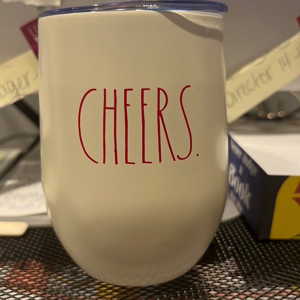 Two different Rae Dunn wine tumblers
